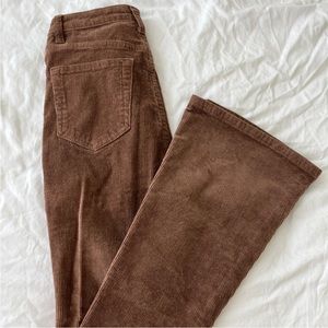 High waisted, brown,  bootcut pants, size XS